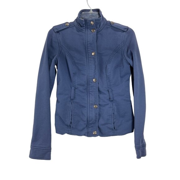 Mossimo Supply Co Small Blue  Cotton Blend Jacket Snap Front 30a - Picture 1 of 11